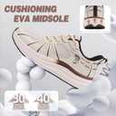 Men's Orthopedic Road Running Shoes: Comfortable Casual Arch Support Plantar Fasciitis Orthotic Sport Sneakers, Supportive Athletic Tennis Working Walking Shoes for Foot Heel and Pain Relief (11.5, W2-beige)