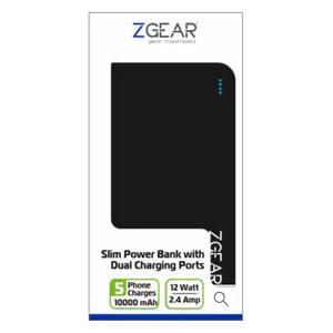 Zgear Slim Power Bank 10,000 mAh with DUAL Charging Ports