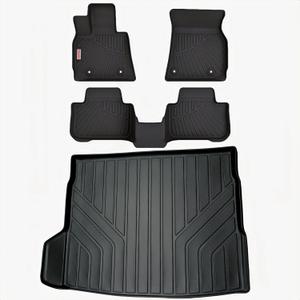 Tesson Floor Mats & Trunk Mat for BMW X3 2025 2026,All Weather Protection Accessories Custom Full Set Liners Include 1st & 2nd Row Automotive Floor Mats TPE Winter Slush Car Liner Black
