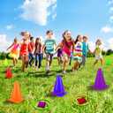 unanscre 31PCS 3 in 1 Carnival Outdoor Games Combo Set for Kids, Soft Plastic Cones Bean Bags Ring Toss Game, Gift for Birthday Party/Xmas