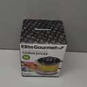 Elite Gourmet ETS623 BPA-Free 40-Watt Electric Citrus Juicer, Compact, Large Volume, Pulp Control, Oranges, Lemons, Limes, Grapefruits with Easy Pour Spout, 24oz, Black/Stainless Steel