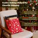 Shop4Mailers Christmas Poly Mailers 10x13 Inch  100 Pack Snowflake Waterproof Shipping Bags for Small Business, 2 Mil Self-Seal Mailing Envelopes, Durable Red Poly Mailers for Holiday Packaging