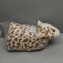 Bearington Baby Patches Tummy Time Mat, 30 x 30 Inch Giraffe Plush Stuffed Animal Blanket, Giraffe Baby Stuff for Nursery Décor