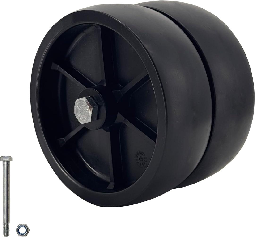 Rockane 6'' 2 Packs Boat Trailer Jack Wheels Replacement, Heavy Duty 2000lbs Capacity with Mounting Hardware, Fits Boat Trailer Jacks with Dual Wheels (2 Packs)