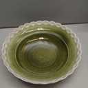 Stoneware Bowl with Scalloped Edge, Ivory