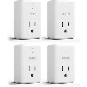 [ETL Listed] BSEED 1800W Single Outlet Mini Surge Protector for Refrigerators, PC, TV, Xbox Series X, PS5 and Home Appliances, Wall Surge Protector with LED Indicators,15A, 4 Pack