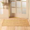 Handwoven Natural Jute Area Rug Rustic Reversible Farmhouse Rug 2.3x4ft