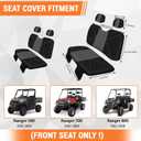 SAPUBK Custom-fit UTV Seat Covers Set Replace for 2002-2008 Polaris Ranger 500 570 700 800 900&2009 700 Crew Seats Accessories, 1680D UTV Seat Covers with Pocket & 2 Headrest Covers