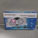 Comfort Zone Twin Window Fan with Remote Control, Removable Cover, Reversible, 9 inch, 3 Speed, 3 Function, Expandable, Exhaust, Airflow 8.40 ft/sec, Ideal for Home, Kitchen, Bedroom & Office, CZ310R
