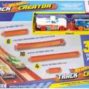 Hot Wheels Track Creator 2-Car Deluxe Pack with 2 1:64 Scale Die-Cast Toy Vehicles, 25 Feet of Different Length Speed Snap Track & Connectors  
