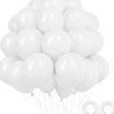 2 x A set of 50 white latex balloons (12 inches each), suitable for decorating weddings, proposals, bachelor/bachelor parties, birthdays, and other festive occasions.
