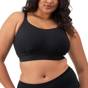 Elomi Women's Downtime Non-Wired and Wireless Bralette (40J, Black)