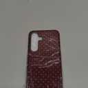 Magnetic Polka Dot Phone Case for Samsung Galaxy S25, Compatible with MagSafe, Cute Burgundy Red Polka Dot Aesthetic Soft TPU and Hard PC Shockproof Protective Phone Cover for Women Girls