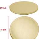 3Pcs 16 Inch Gold Round Cake Boards, 1/2inch Thick Sturdy Cake Drums with Smooth Straight Edges, Waterproof & Oil-Proof (Gold, 16")