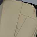 Coverado Universal Seat Covers Full Set, 5 Seats Universal Seat Covers for Cars, Waterproof NAPPA Leather Car Seat Covers with Head Pillow, Auto Protectors Fit for Most Sedans SUV Pick-up Truck, Beige