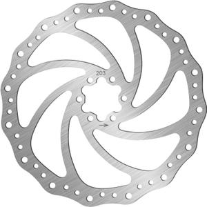 BUCKLOS 140mm 160mm 180mm 203mm MTB Disc Brake Rotor with 6 Bolts, Bicycle Brakes Stainless Steel Rotors M5 Screws, Opposite Hole Distance 44mm, fit Mountain Road Bikes MTB BMX