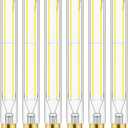 E12 Led Long Bulb, 6W T6 Edison Light Bulbs Cool White 5000K,7.3 inch,750lm, 75W Candelabra Incandescent Bulbs Equivalent Vintage LED Filament Edison Candle Bulb with Decorative, 6Pack