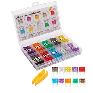 120 Pieces Mini Fuse Kit, Car Fuse Assortment Kit, Mini Blade Fuses Automotive for Car, RV, Truck, Marine, Motorcycle, Auto Accessories(2A/3A/5A/7.5A/10A/15A/20A/25A/30A/35A)