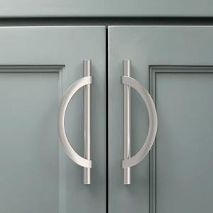 Amerdeco 10 Pack Brushed Satin Nickel Cabinet Pulls 5 Inch(128MM) Hole Centers Kitchen Cabinet Handles Hardware Kitchen Handles for Cabinets Cupboard Handles Drawer Pulls (5"/128MM Hole Center)