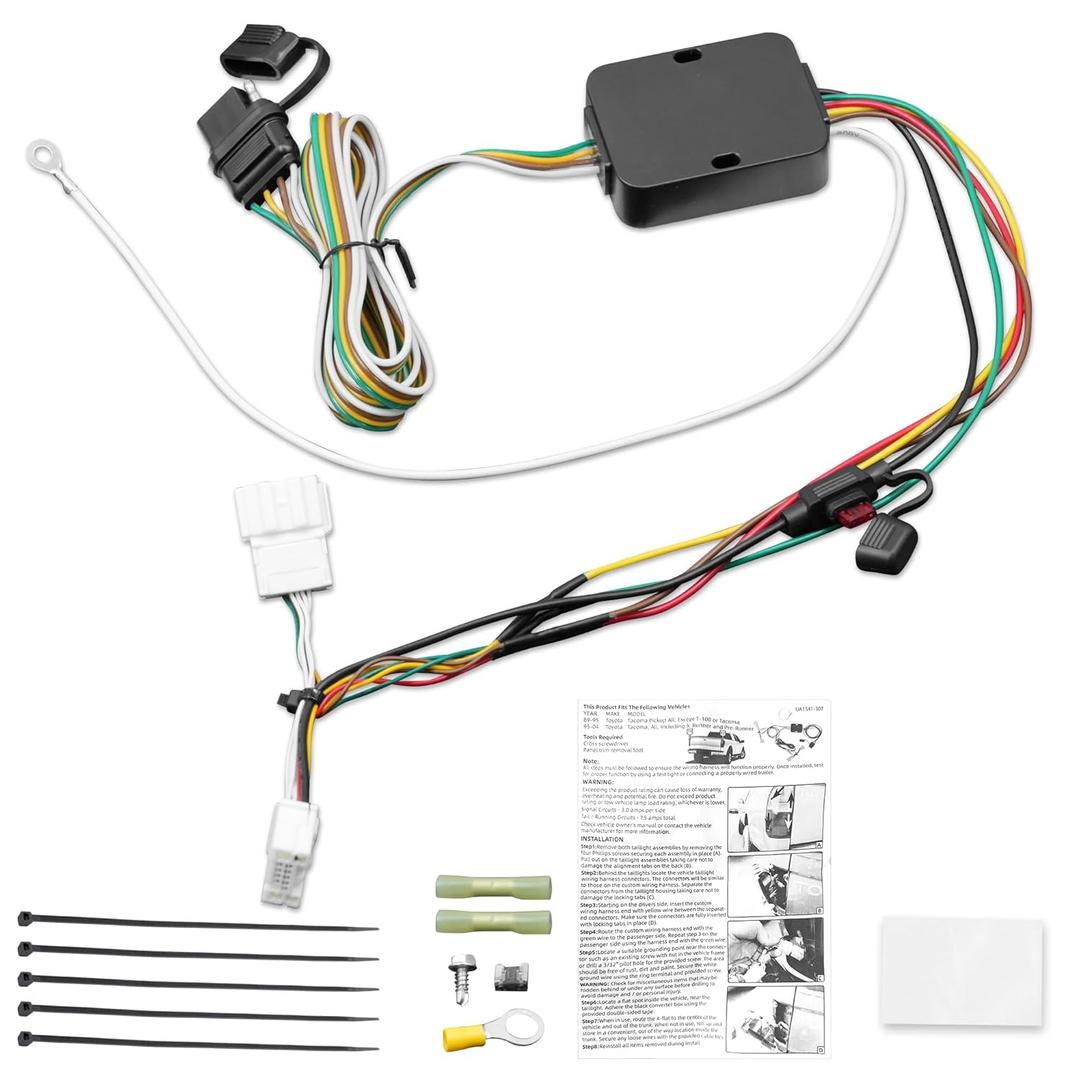 56158 4 Way Trailer Hitch Wiring Harness Compatible with 2012 2013 2014 2015 2016 Honda CR-V, Plug and Play Towing Wire Harness Kit