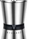 Ceramic Burr Manual Coffee Grinder with 8 Adjustable Coarseness Settings for Cold Brew Espresso Beans French Press Pour Over Drip Stainless Steel Hand Crank Coffee Mill for Home use or Travel Camping (Large)