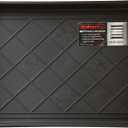 All-Weather Boot Tray - Water-Resistant Plastic Mud Pan, Pet Food Tray, and Outdoor or Indoor Shoe Mat for Entryway by Stalwart (Black)