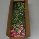 Grunyia 10 Bundles Artificial Fake Flowers, Faux Outdoor Plastic Plants UV Resistant Shrubs Outside Indoor Decorations (Pink-Eucalyptus)