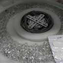 20'' Modern Ring Chandeliers for High Ceiling Luxury Dimmable Crystal Ceiling Light Fixtures for Dining Room Kitchen Foyer Entrance Villa Silver