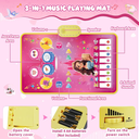Toys for 6+ Year Old Girl Gifts: Baby Music Mat Toddler Toys Age 1-2 - 3 in 1 Piano Drum Animal Touch Unicorn Toy - Infant Musical Toy 12-18 Months Babies Birthday Easter Gifts for 1 2 3 Year Old Girls