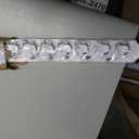 Wooden Wall Mounted Coat Rack 31 Inch, White with 8 Silver Hooks for Entryway, Hallway, Bedroom