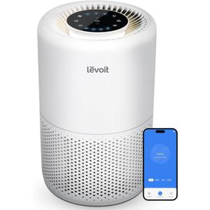 LEVOIT Silent Room Air Purifier, Eliminates 99.97% of Allergens, Compatible with Alexa App, Programmable with Night Light, Up to 35 m², Air Purifier for Dust Animals Odors Core 200S