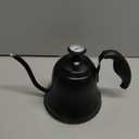 Chefbar Tea Kettle with Thermometer Stovetop Gooseneck Kettle 28oz 0.8L Pour Over Coffee Pot, Matte Black Camping Home Kitchen Water Boiler, 1Pack