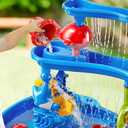 JUKUDAHU 3-Tier Water Table for Kids Ages 4-8 3-5, Sand and Water Table for Toddler with Beach Toys, Outdoor Toys Activity Sensory Play Table, Birthday Gifts for Toddlers 2 3 4 5 6 7 8 Boys Girls