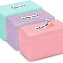 H4D Index Card Holder 3x5, Index Card Box Organizer Case, 3x5 Flash Note Card Holder, 3 Packs (Pastel Colors)
