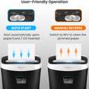 VidaTeco Paper Shredder for Home Office10-Sheet Cross-Cut Shredder with US Patented Cutter, Also Shreds Card/CD/Clip, Paper Shredding Machine for Home Use Heavy Duty with Jam Proof,3.9-Gallon Bin