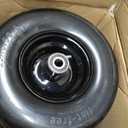 RONPOW 13x6.50-6 Lawn Mower Flat Free Tires and Wheels, 13x6.5-6 Heavy Duty Solid Front Tire for Zero Turn Mowers, 500Lbs Load, Universal 3/4", 5/8" and 1/2" Bearings, 5.51"-7.91" Hub, 2Pack Black