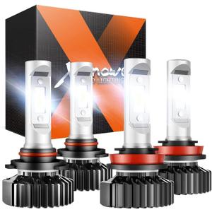 SEALIGHT H11/H9/H8 and 9005/HB3 Fog Light Bulbs Combo, 9005 H11 Fog Bulbs with Cool White, Plug and Play, Pack of 4