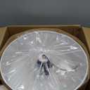 Bargeni Semi Flush Mount Ceiling Light,13 inch Drum Ceiling Light Fixture,Gold Light Fixtures Ceiling Mount with White Fabric Shade, 3-Light Modern Ceiling Light for Bedroom,Living Room and Kitchen