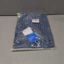 Womens Denim Romper 2025 Jean Dress V Neck Shorts Sleeves Tie Front Ruffle Overall Dress with Pockets (Blue, S)