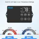 20" Wall Mounted Fan with Thermostat & Remote, Oscillating Fan