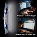 Quntis Curved Monitor Light Bar 15 RGB Backlight for 34"+ Screens, Computer Bar Lights Fold Dual Light with Color Temperature Brightness Stepless Dimming, No Glare Desk Lamp for Home Office Gaming