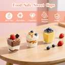 Rouceyxin 50 Pack 5 oz Plastic Dessert Cups with Lids and Spoons, Yogurt Parfait Appetizer Cup with Lids for Party, Clear Mini Dessert Shooter Cups for Pudding Fruit Trifle Ice Cream