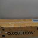 MAXYOYO Modern Accent Chair, Comfy Living Room Chair with Metal Frame Wooden Armrest, Upholstered Armchair with Soft Cushion for Bedroom Balcony Lounge Reading Room, Dark Green (Standard)