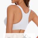Women's Push Up Racerback Front Closure Bras Seamless Plunge Padded Underwire Add 2 Cup Sizes Bra (White, 34D)