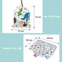 Shopping Cart Cover for Baby, High Chair Cover, Cart Cover for Babies, Kids& Toddlers, Portable 2-in-1 Design, Includes Free Carry Bag for Market and Resturant Use(Cute Zoo)