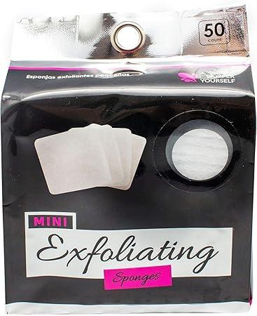 Jacent Mini Exfoliating Sponges: Square Facial Cleansing and Makeup Removal Pads, Suitable For All Skin Types, Pack Of 2