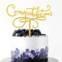 2 x Initiative Glitter Gold Handwriting Graduations Acrylic Party Cake Topper Class of 2023 Graduate Party Cake Decorations- High School Graduation, College Graduate Cake Topper Supplies