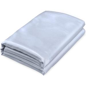 Homiest Baby Blue Satin Flat Sheet King - Luxury & Ultra Soft Bedding for King Mattress