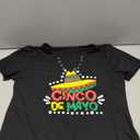 Women's Cinco De Mayo Shirt Mexican Fiesta Graphic Notched Neck Short Sleeve Tops XL