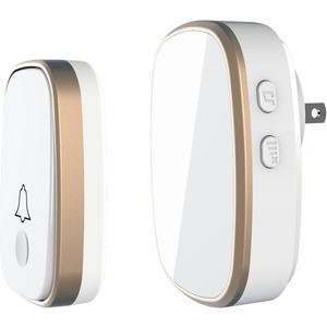Wireless Doorbell, 1,000ft Range Loud Enough with 5Volume Levels and Mute Mode Door Chimes LED Flashing (2-White)